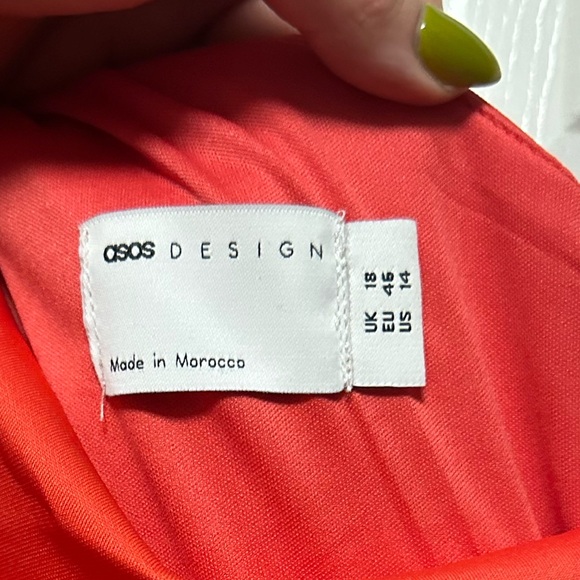 Red ASOS One Shoulder Dress - Picture 5 of 7